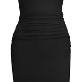 Cololura Women Sequin Elegant Sexy One Shoulder Tassel Mermaid Bodycon Cocktail Evening Dress