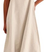 Dokotoo Womens Summer Spring Dresses Casual Tunic Dress Short Sleeve Crew Neck Flowy Swing Mini Dress