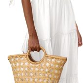 PRETTYGARDEN Womens Eyelet Cover Up Dress 2025 Summer Vacation Resort Maxi Dresses Beach Short Sleeve Hollow Out Sundress