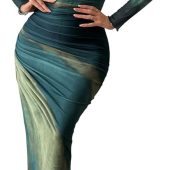 BORIFLORS Women's Sexy Club Bodycon Cut Out Halter Backless Ruched Mini Party Dresses