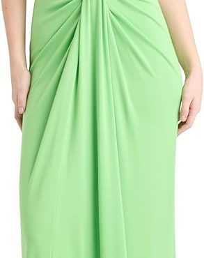 Nmoder Midi Dresses for Women A-Line Fit and Flare Dress 3/4 Sleeve V Neck Cocktail Wedding Guest Work Dress with Pockets
