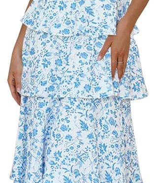 Sidefeel Womens Smocked 3 4 Sleeve Button Down Denim Jeans Dresses