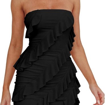 Saodimallsu Womens Striped Summer Dresses Short Sleeve V Neck Knit Collared Sexy Slit Loose Maxi Sweater Dress