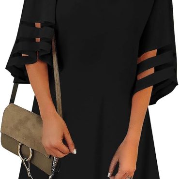 BROVAVE Womens 2025 Summer Sleeveless Shirt Dress Collar Striped V Neck Casual Midi Dresses