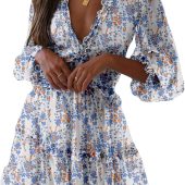 PRETTYGARDEN Women's Summer Floral Midi Tank Dress Sleeveless Strappy Ruffle Hem Smocked Bodycon Dresses