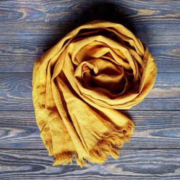 Long yellow linen scarf, mustard linen unisex scarf, long linen bright scarf, linen scarf for men, linen scarf for women, real linen shawl