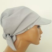Women's linen sun hats peaked cap beach towel convertible towel scarf sewn as a hat beige grey natural linen one size