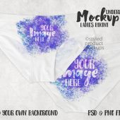 Dye sublimation ladies bikini underwear Mockup | Add your own image and background