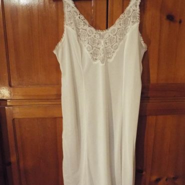 Soviet Vintage 1970s Women's Lingerie, White  Underwear With Lace, Size 50