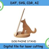 Wooden Phone Holder & Tablet Holder vector files,Phone Stand, Tablet Stand, laser cutting files, Dog Lover Gift, instant download