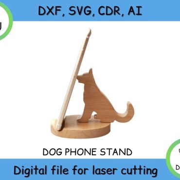Wooden Phone Holder & Tablet Holder vector files,Phone Stand, Tablet Stand, laser cutting files, Dog Lover Gift, instant download