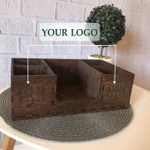 Bar Organizer Wood Bar Holder Custom Bar Kitchen Storage Best Gift For Men Women Wooden Box For Bar Accessories Custom Coffee Organizer