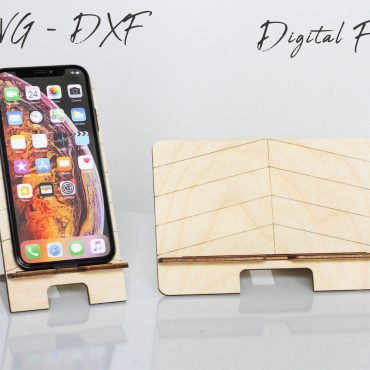 Phone Holder Laser Cut File l Glowforge Phone Stand l Cell Phone Stand DXF SVG l Glowforge Stand File l Phone Stand laser cut file