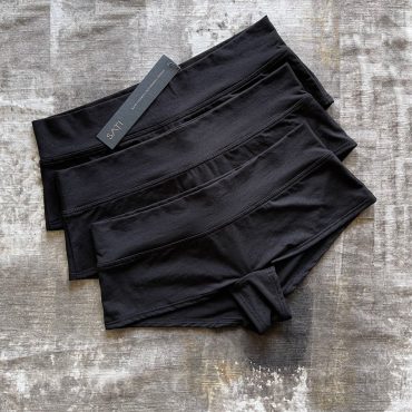 SET OF 3 Modal boyshorts underwear - Eco friendly boxers - Black Women underwear - Eco lingerie - Sati Creation