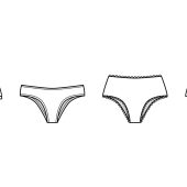 Cheeky Underwear PDF Sewing Pattern - Lingerie Pattern, Cheeky Underwaer, Underwear Pattern, Underwear PDF, Underwear Sew, Cheeky Undies