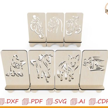Cell Phone Holders Laser File, Geometric, Cell Phone Holders Stand Laser File / Laser Ready File