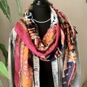 Floral Scarf, spring scarf, womens Scarf, light scarf,  summer gift, Summer Scarf, Lightweight Scarf, Printed Scarf, Boho Scarf