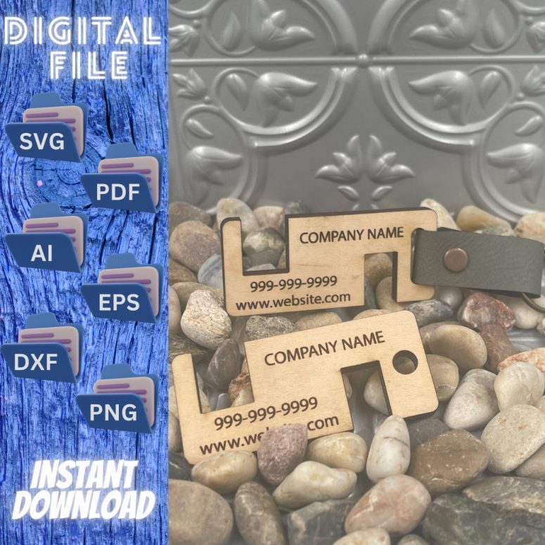 Phone Stand / Prop / Mount and Keychain in One: Make Your Life Easier SVG Laser Cut File