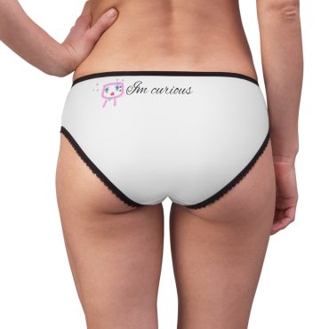 White Women Underwear with custom Brand detail, Personalized Women's Briefs (AOP) - Customizable and Stylish Underwear Women's Briefs (AOP)