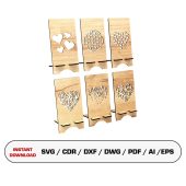 Phone Stand SVG Laser Cut File, Laser Cut Phone Holder, SVG Files For Wood Laser Cutting   Glowforge cut files, Dxf files for laser