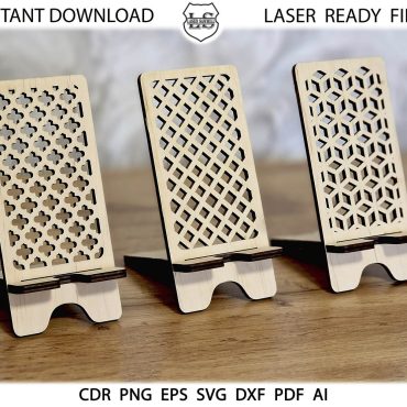 Phone Stand Svg, Phone Stand Glowforge, Phone Stand Laser Cut File, Svg Laser Cut Files, Laser Pattern Svg, Dxf Files, Laser Pattern Svg