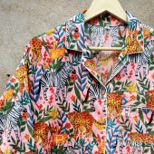 Indian Cotton Floral Printed PJ Set, Adult Nightsuit, Payjama Set, Bridesmaid PJ Set, Night Wear Dress, Pajamas Set