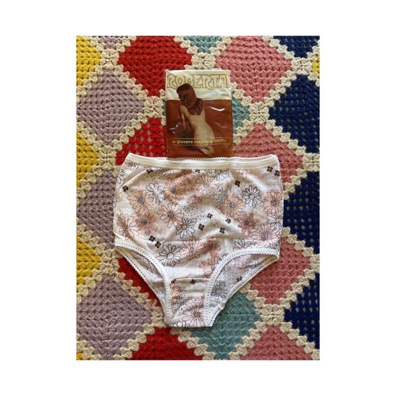 70s DEADSTOCK mixed cotton PSICHEDELIC woman UNDERWEAR (ALL_SIZES_AVAILABLE)