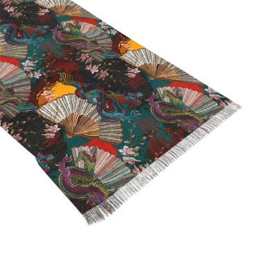Light Scarf Japanese Dragon, Womens Scarf Dragon, Scarf Dragon 2024, Year of the Dragon, Scarf,