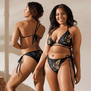 Ykj All-over print recycled string bikini