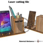 Laser cut Cell Phone & Pencil stand SVG  3mm,4mm