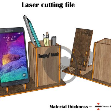 Laser cut Cell Phone & Pencil stand SVG  3mm,4mm