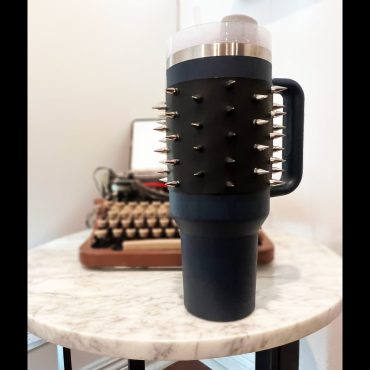 Stanley Cup Leather Spike Wrap Accessory - Removable Mug wrap for 40oz Stanley