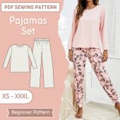 Women Pajama Set Pattern, Pajama Pattern, PJ Set Pattern, Lounge Pants Sewing Pattern PDF, Sewing Pattern for Women, Women Sewing Patterns