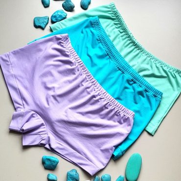 Bamboo Shapewear 3pack Cheeky Full Coverage High Rise Maxi Briefs, Womens Boyleg Booty Underwear Shorts, Pastel Color Lady Boxerbriefs