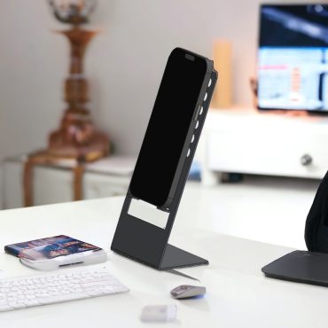 Industrial Style Bending Phone Holder Desk Accessory DXF CNC Laser Cut Metal Cutting File