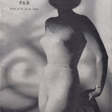 vintage knitting pattern for ladies underwear by P&B - PDF instant download
