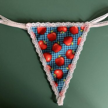 New Womens APPLES Fruit Teacher String Thong Panty Lingerie Underwear