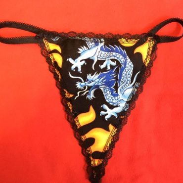 Womens CHINESE DRAGON New Year String Thong Panty Underwear