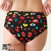 Lips and Kisses Women's Cheeky Briefs, Women's Underwear