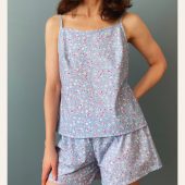 Pajama Set PDF Sewing Pattern | Sleepwear Top & Shorts | Nightwear Pyjamas | Women PJ Set Pattern | Clear Sewing Instructions Video Tutorial