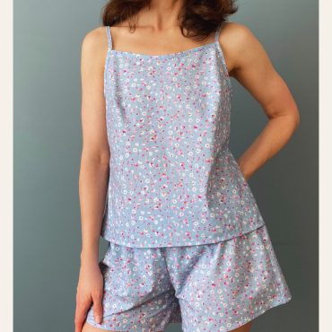 Pajama Set PDF Sewing Pattern | Sleepwear Top & Shorts | Nightwear Pyjamas | Women PJ Set Pattern | Clear Sewing Instructions Video Tutorial