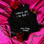 Embroidered Grunge Underwear Set • Genderless • Return me to hell set