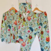 Floral Print Pajama Set, Cotton Pajama Set, Women Pajamas, Indian Pajama Set, Comfy Sleepwear, Nightwear, Night Suit, Party Pajamas