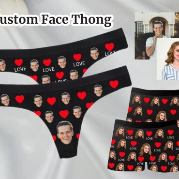 Custom Valentines Face Thong, Valentines Gift, Custom Thongs For Couple, Custom Underwear With Face for Wife, Custom Underwear, Wedding Gift