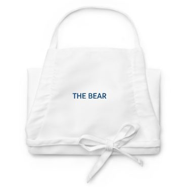 The Bear Embroidered Apron in White | The Bear Season 3 Apron on FX | Premium Chef Apron | Kitchen Accessories | Gifts for Him | Barbecue
