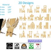 Laser Cut Phone Stand Set Stylish 20 Designs Convenient and Portable Perfect for Laser Machines of All Levels digital files svg cdr pdf dxf
