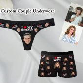 Custom Thong Underwear, Custom Valentines Face Thong, Valentines Gift, Custom Thongs For Couple, Custom Underwear, I Love My Husband Thong