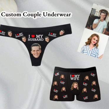 Custom Thong Underwear, Custom Valentines Face Thong, Valentines Gift, Custom Thongs For Couple, Custom Underwear, I Love My Husband Thong