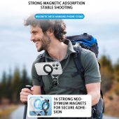 Neck iPhone Holder for iPhone Samsung Universal Hands free POV/Vlog Magnetic Around Neck Phone Mount