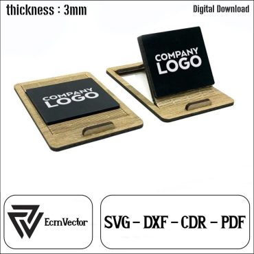 Laser cut Phone Holder, Foldable Phone Stand laser cut file, Svg, Cdr, Ai, Pdf, Dxf file